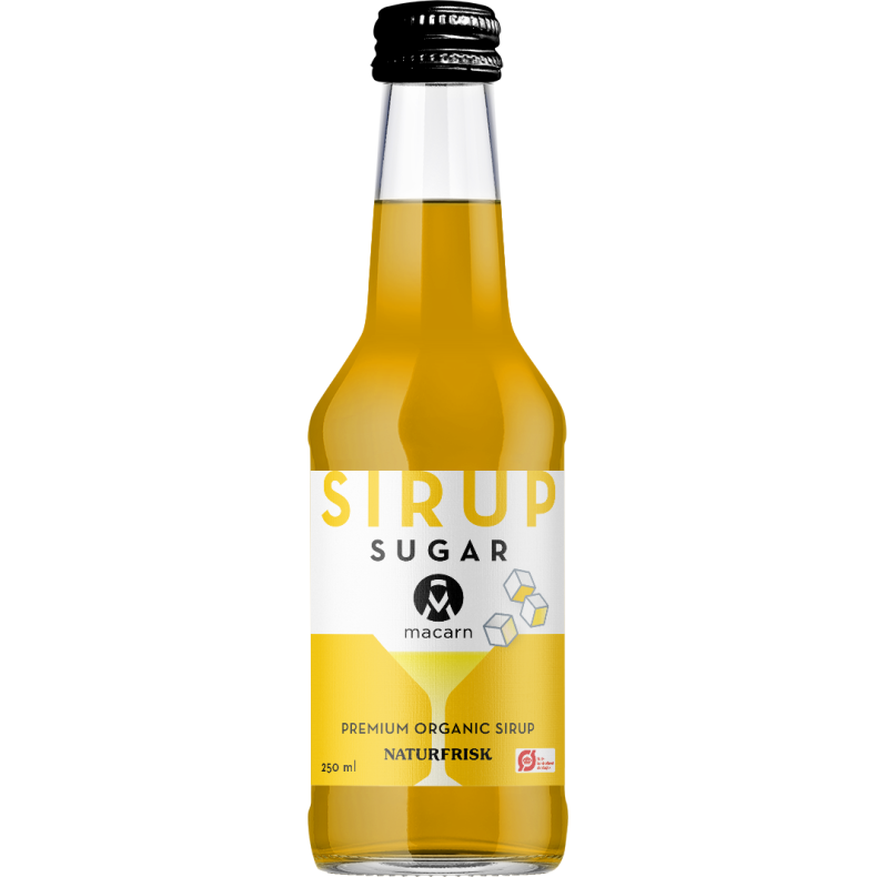 Macarn cocktailsirup - SUGAR  - Organic 250 ml.