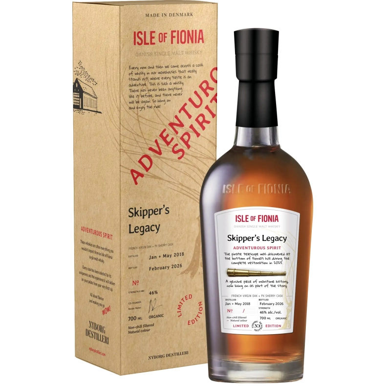 Isle of Fionia - SKIPPER�S LEGACY - Single Malt Danish Whisky 46% alk./vol. 700 ml.