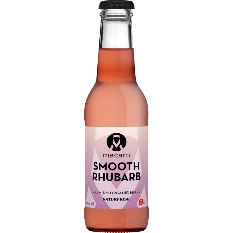 Macarn cocktailmixer - SMOOTH RHUBARB - Organic 200 ml.