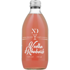 ND Craft Cocktail - VODKA & RHUBARB - Organic 7,5% alk./vol. 330 ml.