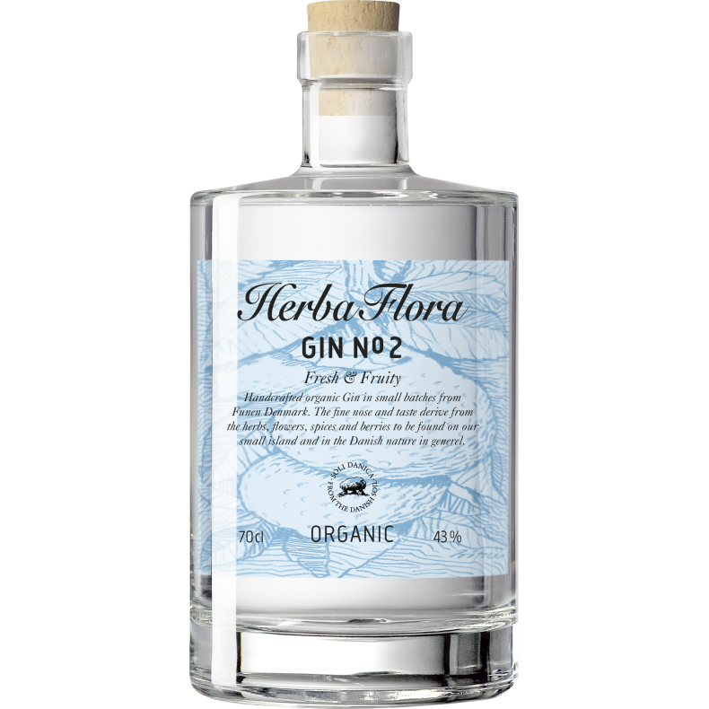 Herba Flora Gin - N2 GIN FRESH &amp; FRUITY - Organic 43% alk./vol. 700 ml.