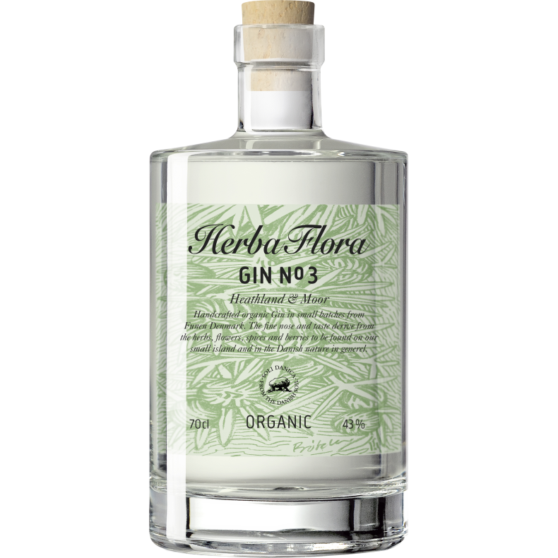 Herba Flora Gin -  N3 GIN HEATHLAND &amp; MOOR - Organic 43% alk./vol. 700 ml.