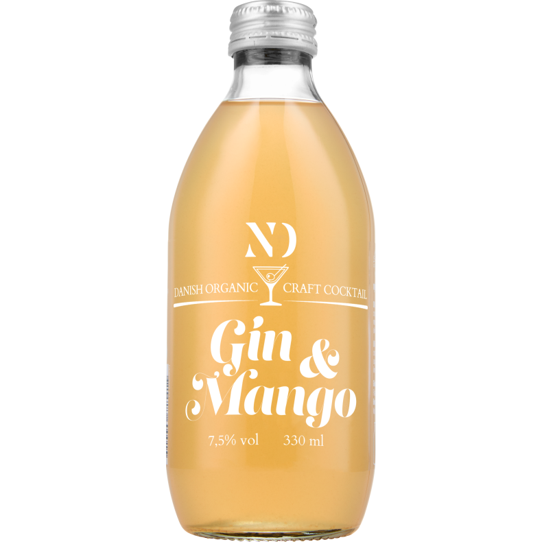 ND Craft Cocktail - GIN &amp; MANGO - Organic 7,5% alk./vol. 330 ml.