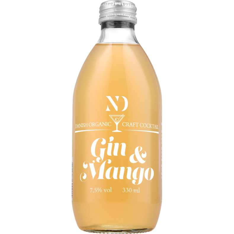 ND Craft Cocktail - GIN &amp; MANGO - Organic 7,5% alk./vol. 330 ml.