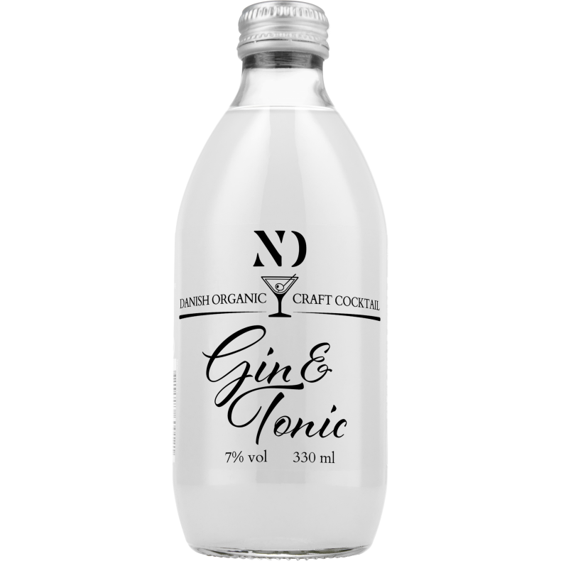 ND Craft Cocktail - GIN &amp; TONIC - Organic 7% alk./vol. 330 ml.