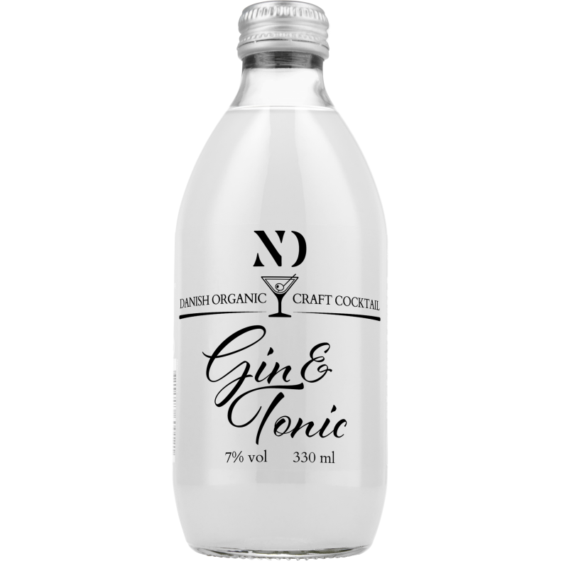 ND Craft Cocktail - GIN &amp; TONIC - Organic 7% alk./vol. 330 ml.