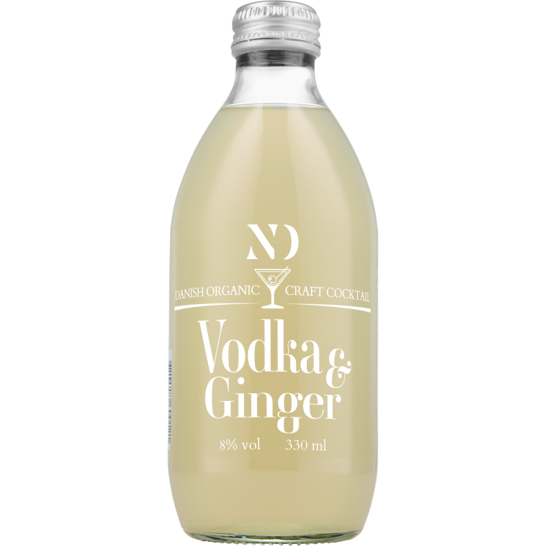 ND Craft Cocktail - VODKA &amp; GINGER - Organic 8% alk./vol. 330 ml.